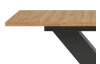 Rozkladací jedálenský stôl Moteon 150x90 cm,dub artisan/sivý,podnož X