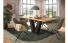 Rozkladací jedálenský stôl Moteon 150x90 cm, dub artisan/sivý, podnož V