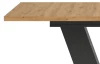 Rozkladací jedálenský stôl Moteon 150x90 cm, dub artisan/sivý, podnož V