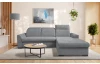 Rohová sedačka Arya, holubia šedá štruktúrovaná tkanina, pravý roh