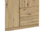 Šatníková skriňa Case, 91 cm, dub artisan
