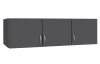 Skriňový nádstavec Case, 136 cm, tmavo šedý