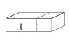 Skriňový nádstavec Case, 136 cm, tmavo šedý