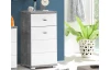 Kúpeľňová stojacia skrinka Pool, sivý betón/biely lesk