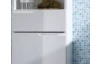 Kúpeľňová vysoká skrinka Spice, lesklá biela