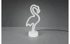 Stolná LED lampa Plameniak, biela