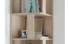 Rohový regál s priehradkami Corner Shelf, dub sonoma