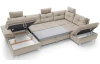 Sedacia súprava Madeira 3A, svetlo béžová látka, tvar pravé U