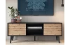 Široká TV skrinka Willow, čierna/dub artisan