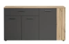 Komoda so zásuvkou Esteban 150 cm, antracit/dub evoke