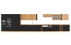 Predná plocha na vstavnú kuchynskoú umývačku Modena, 45 cm, dub artisan/čierna