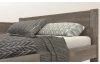 Rohová posteľ so zástenou vľavo Fava L 180x200 cm, šedý buk