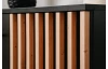 Úložná skrina Monea 90 cm, čierna/dub artisan