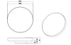 Stropné LED osvetlenie Spica 27 cm, titan