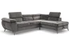 Rohová sedačka Floris, tmavo šedá látka, pravý roh